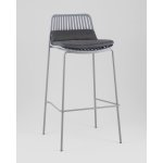 Стул барный Louran с подушкой серый