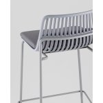 Стул барный Louran с подушкой серый