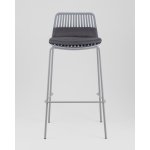 Стул барный Louran с подушкой серый