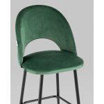Стул барный Меган SN велюр зеленый