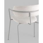 Стул Дженни букле светло-серый каркас серый муар