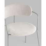 Стул Дженни букле светло-серый каркас серый муар