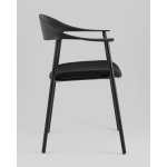 Стул Eila с подушкой пластик черный