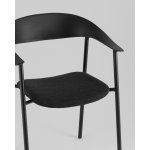 Стул Eila с подушкой пластик черный