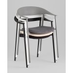 Стул Eila с подушкой пластик черный