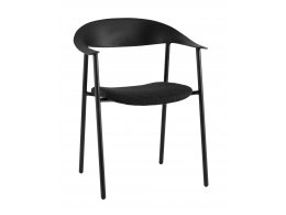 Стул Eila с подушкой пластик черный