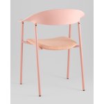 Стул Eila с подушкой пластик розовый