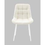 Стул Флекс N светло-бежевый белые ножки