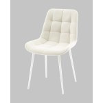 Стул Флекс N светло-бежевый белые ножки