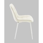 Стул Флекс N светло-бежевый белые ножки