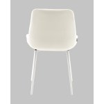 Стул Флекс N светло-бежевый белые ножки