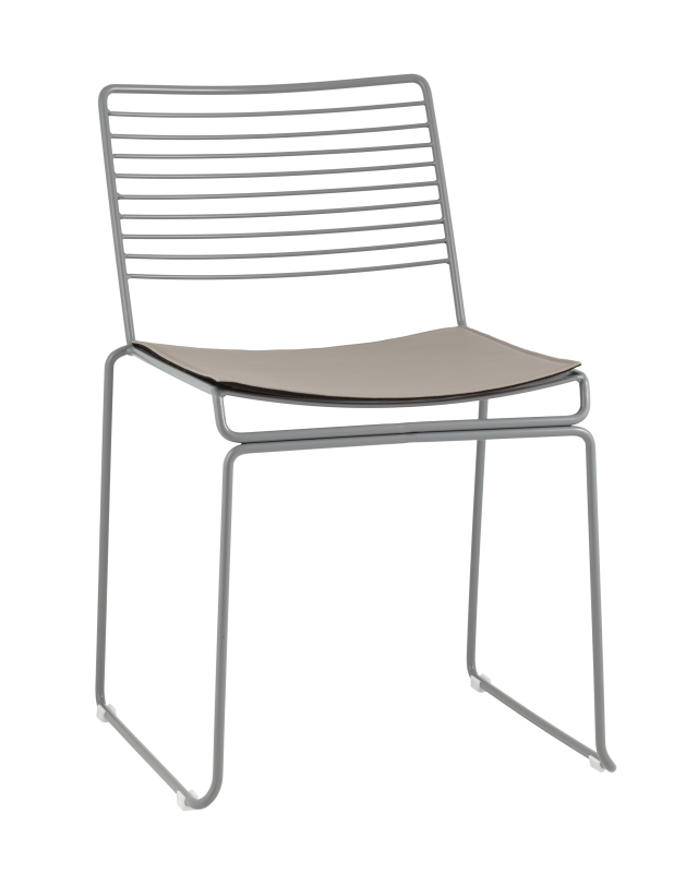 Стул обеденный Danny серый с подушкой