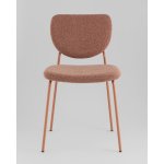 Стул обеденный Gigi коричневый букле розовые ножки