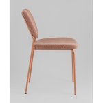 Стул обеденный Gigi коричневый букле розовые ножки