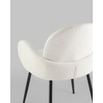 Стул обеденный Wave букле белый