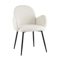 Стул обеденный Wave букле белый