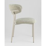 Стул обеденный Ayla бежево-зеленый кремовые ножки