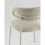 Стул обеденный Ayla бежево-зеленый кремовые ножки