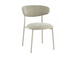 Стул обеденный Ayla бежево-зеленый кремовые ножки