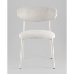 Стул обеденный Ayla серый белые ножки