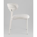 Стул обеденный Ayla серый белые ножки