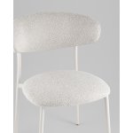 Стул обеденный Ayla серый белые ножки