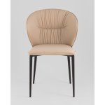 Стул обеденный Deia кремовая экокожа черные ножки