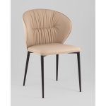 Стул обеденный Deia кремовая экокожа черные ножки