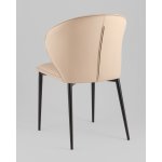Стул обеденный Deia кремовая экокожа черные ножки