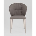 Стул обеденный Deia серая экокожа серые ножки