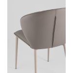 Стул обеденный Deia серая экокожа серые ножки