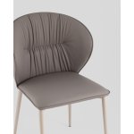 Стул обеденный Deia серая экокожа серые ножки