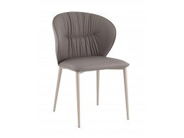 Стул обеденный Deia серая экокожа серые ножки