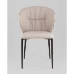 Стул обеденный Deia светло-серая экокожа черные ножки