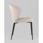 Стул обеденный Deia светло-серая экокожа черные ножки