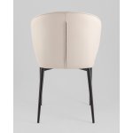 Стул обеденный Deia светло-серая экокожа черные ножки