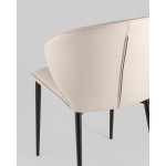 Стул обеденный Deia светло-серая экокожа черные ножки