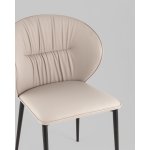 Стул обеденный Deia светло-серая экокожа черные ножки