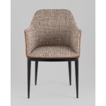 Стул обеденный Itan NC коричневый с коричневой экокожей