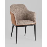 Стул обеденный Itan NC коричневый с коричневой экокожей