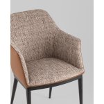 Стул обеденный Itan NC коричневый с коричневой экокожей