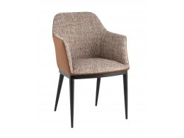 Стул обеденный Itan NC коричневый с коричневой экокожей