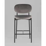 Стул полубарный Бриф VD велюр серый 2 шт.