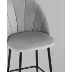 Стул полубарный Логан SN велюр светло-серый