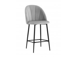 Стул полубарный Логан SN велюр светло-серый