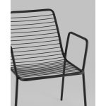 Стул с подлокотниками Дели металл черный
