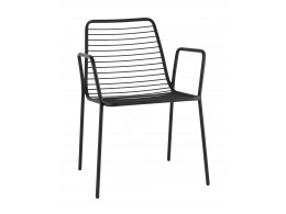 Стул с подлокотниками Дели металл черный