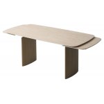 Стол CALVIN 180 MATTE ROME TRAVERTINE SOLID CERAMIC / Серый дуб, ®DISAUR