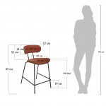 Стул полубарный Ant букле серый