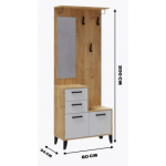 Прихожая Витра ЦС дуб крафт золотой/белый